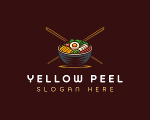 Bibimbap Food Bowl logo design