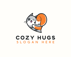 Dog Cat Heart Veterinary logo design