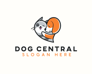 Dog Cat Heart Veterinary logo design