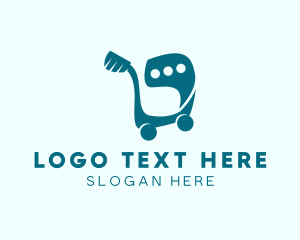 Message - Shopping Cart Message logo design