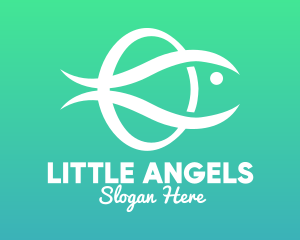 Minimalist Fish Monogram logo