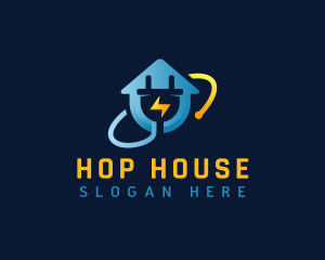 Electric House Plug logo design