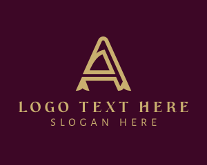 Golden Letter A Ribbon Company logo