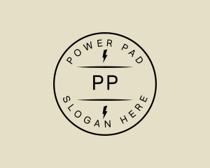 Power Communication Lightning logo design