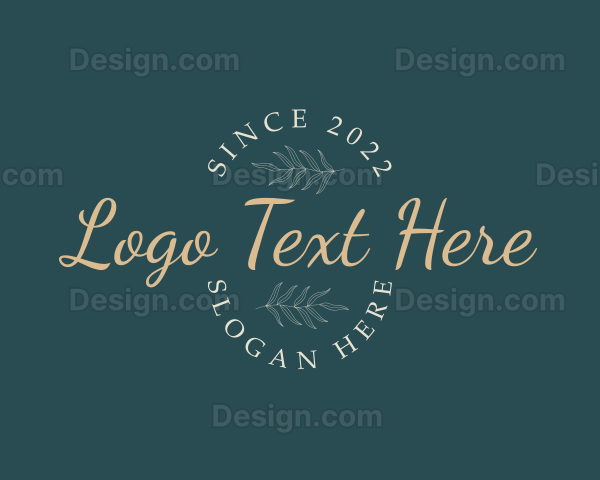 Minimalist Floral Wordmark Logo