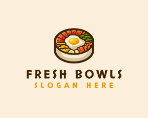 Korean Food Bibimbap logo design