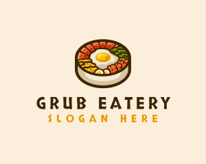 Korean Food Bibimbap logo design