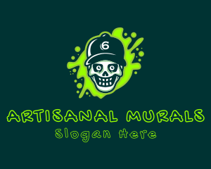 Skull Cap Graffiti logo design