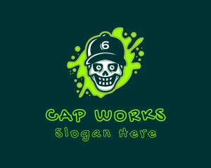 Skull Cap Graffiti logo design