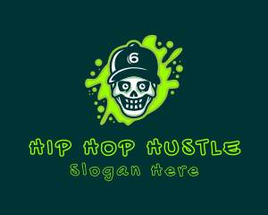 Skull Cap Graffiti logo design