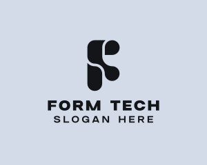 Tech Business Letter F logo design