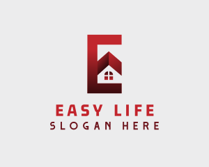 Home Architect Letter E logo design