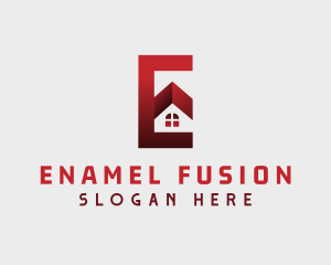 Home Architect Letter E logo design