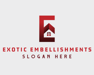 Home Architect Letter E logo design