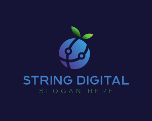 Digital Blueberry Circuit logo design