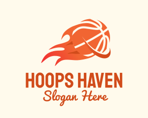 Flaming Basketball Hoop logo