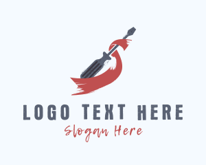 Rustic Screwdriver Ribbon logo