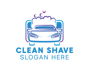 Car Wash Cleaning Bubbles logo design