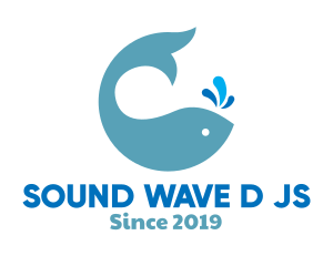 Ocean Whale Spout logo design