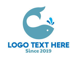Brew - Ocean Whale Spout logo design