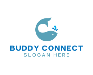 Ocean Whale Spout logo design