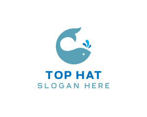 Ocean Whale Spout logo design