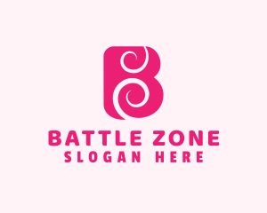 Pink Cosmetics Letter B logo design