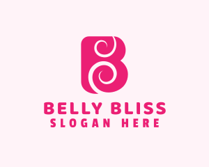 Pink Cosmetics Letter B logo design