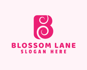 Pink Cosmetics Letter B logo design