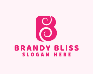 Pink Cosmetics Letter B logo design