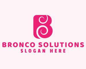 Pink Cosmetics Letter B logo design