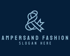 Elegant Ribbon Ampersand logo