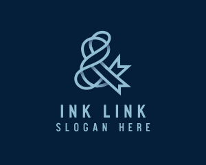 Elegant Ribbon Ampersand logo