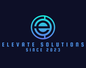 Digital Letter E Company logo design