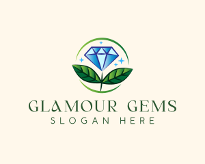 Jewelry Flower Gem logo design