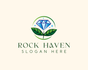 Jewelry Flower Gem logo design