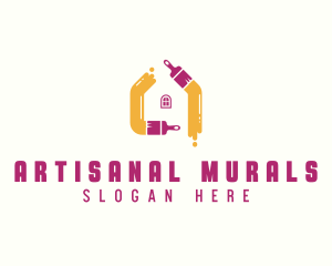 Paint Brush Home Improvement logo design