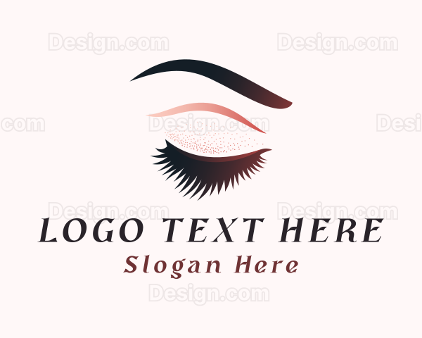 Glitter Eyelash Makeup Logo