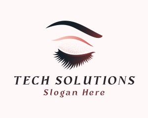 Glitter Eyelash Makeup Logo