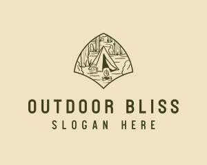 Desert Camping  Vacation logo design