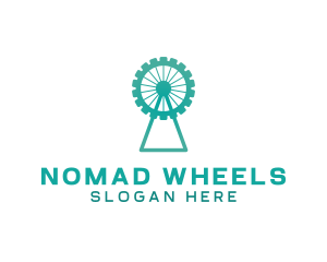  Ferris Wheel  Gear logo design