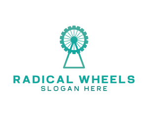  Ferris Wheel  Gear logo design