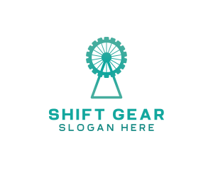  Ferris Wheel  Gear logo design