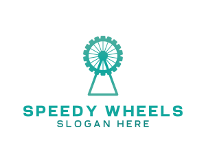  Ferris Wheel  Gear logo design