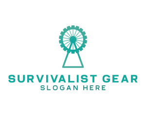  Ferris Wheel  Gear logo design