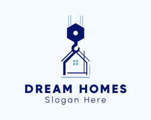 House Construction Crane Logo