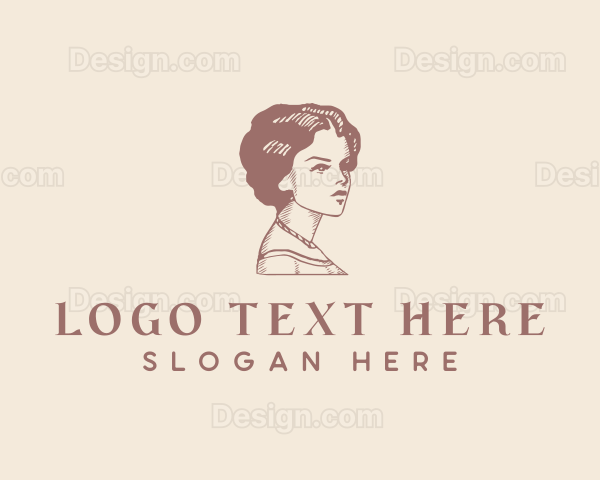 Victorian Fashion Lady Logo