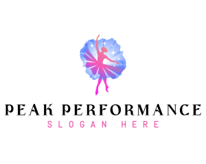 Performer Ballerina Girl logo design