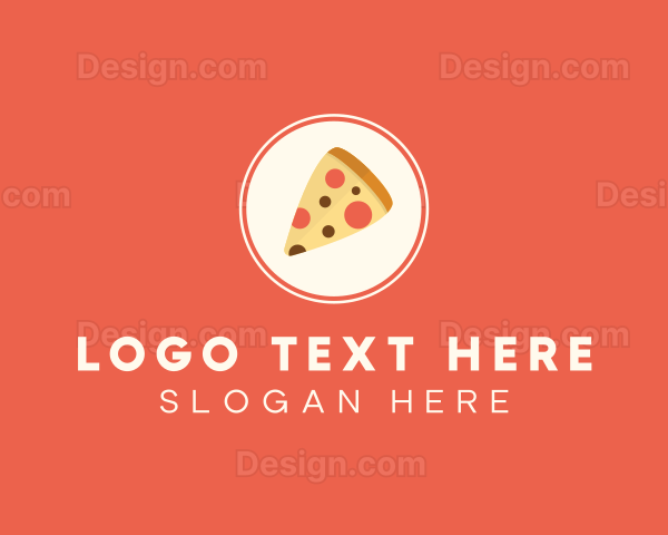 Pizza Slice Circle Logo