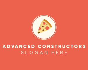 Pizza Slice Circle logo design